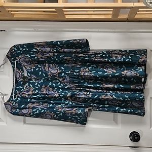 REBORN PAISLEY PRINT DRESS L